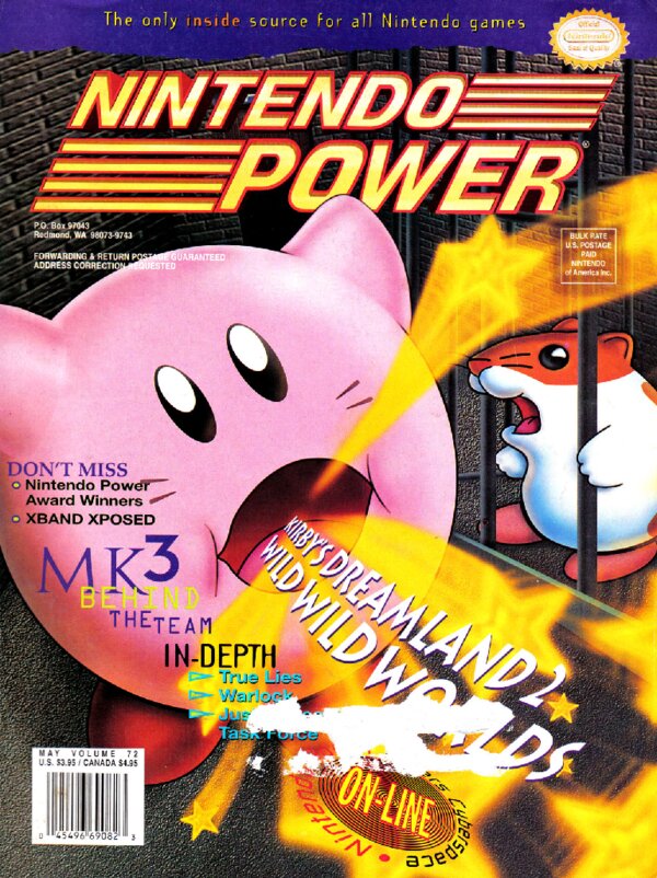 Nintendo Power Issue 072 (May 1995) cover